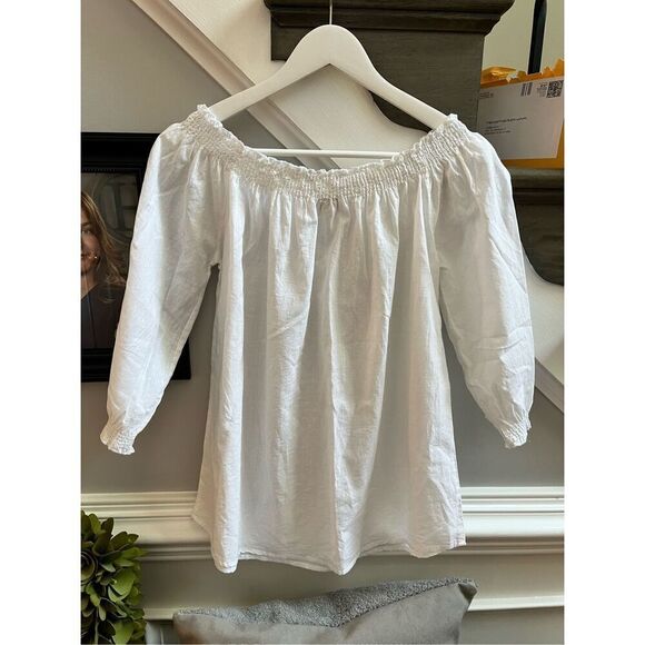 Mud Pie Foster White Off the Shoulder Too sz S NWT - Picture 7 of 9